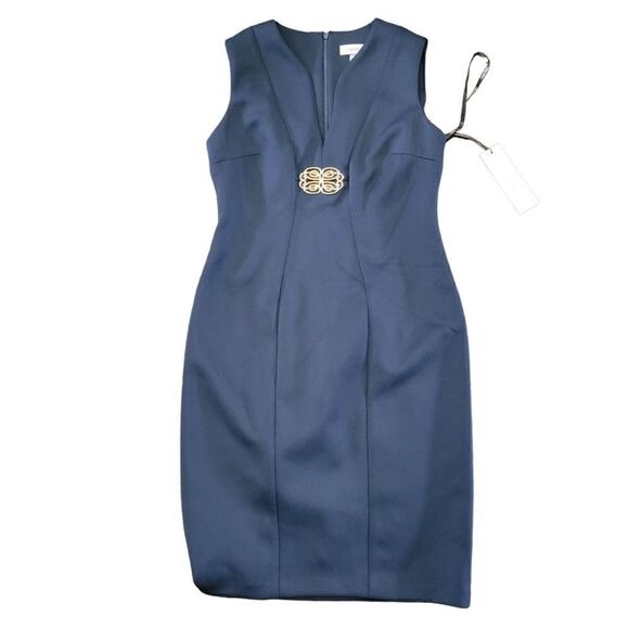 New Calvin Klein Women's Embellished Sheath Dress SZ 8 - Picture 4 of 7